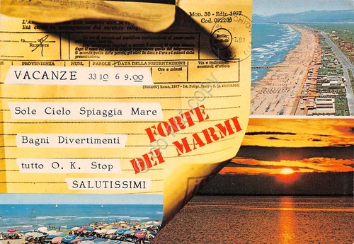 Cartolina forte dei marmi - dei,
